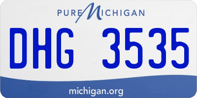 MI license plate DHG3535