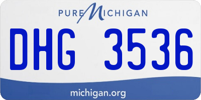 MI license plate DHG3536