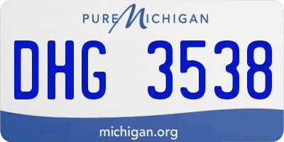 MI license plate DHG3538