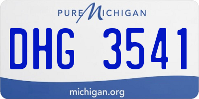 MI license plate DHG3541