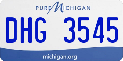 MI license plate DHG3545