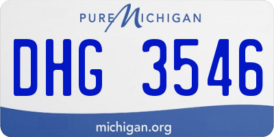 MI license plate DHG3546