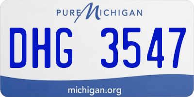 MI license plate DHG3547