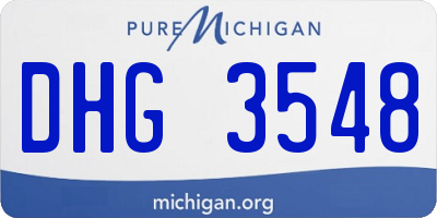 MI license plate DHG3548