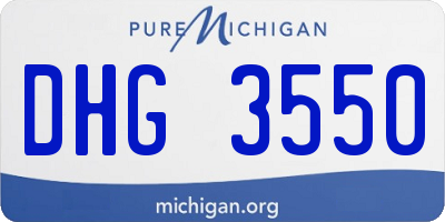 MI license plate DHG3550