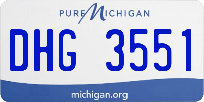MI license plate DHG3551