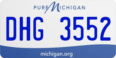 MI license plate DHG3552