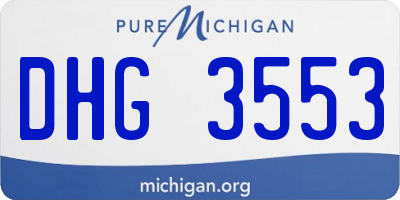 MI license plate DHG3553