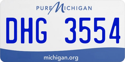 MI license plate DHG3554