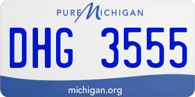 MI license plate DHG3555