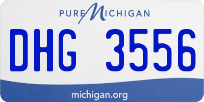 MI license plate DHG3556