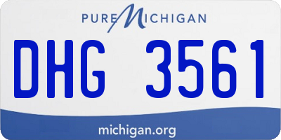MI license plate DHG3561