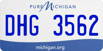MI license plate DHG3562