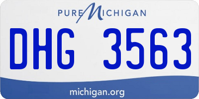 MI license plate DHG3563