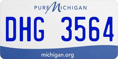MI license plate DHG3564