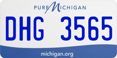 MI license plate DHG3565