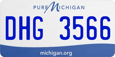 MI license plate DHG3566
