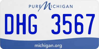 MI license plate DHG3567