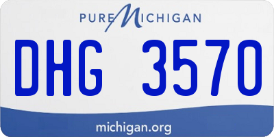 MI license plate DHG3570