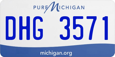 MI license plate DHG3571