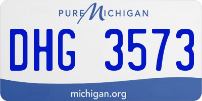 MI license plate DHG3573