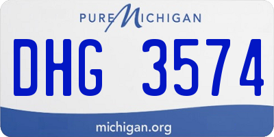 MI license plate DHG3574