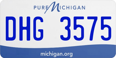 MI license plate DHG3575