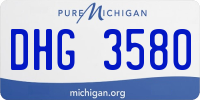 MI license plate DHG3580