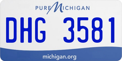 MI license plate DHG3581