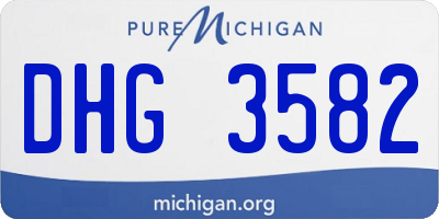 MI license plate DHG3582