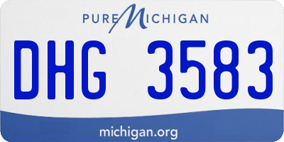 MI license plate DHG3583
