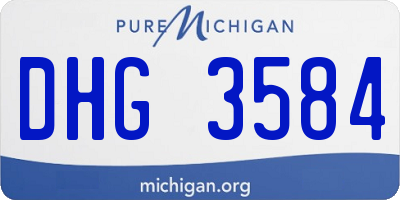 MI license plate DHG3584