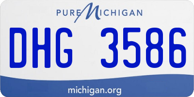 MI license plate DHG3586