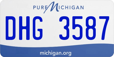 MI license plate DHG3587