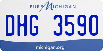 MI license plate DHG3590