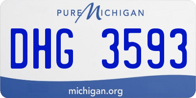 MI license plate DHG3593