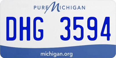 MI license plate DHG3594