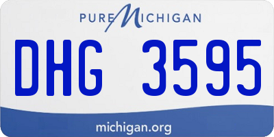 MI license plate DHG3595