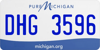MI license plate DHG3596