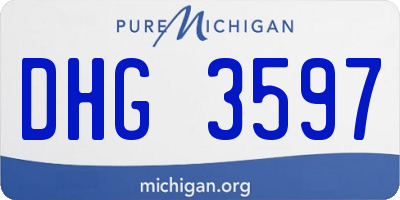 MI license plate DHG3597