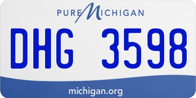 MI license plate DHG3598
