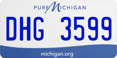 MI license plate DHG3599