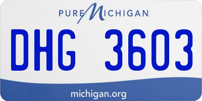 MI license plate DHG3603