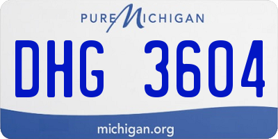 MI license plate DHG3604