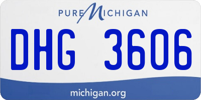 MI license plate DHG3606