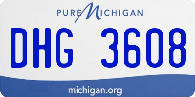 MI license plate DHG3608