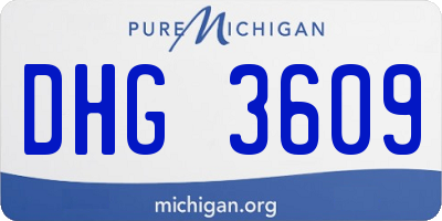 MI license plate DHG3609