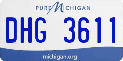 MI license plate DHG3611