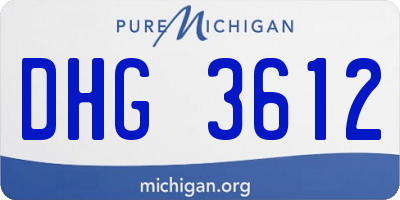 MI license plate DHG3612