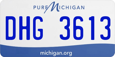 MI license plate DHG3613